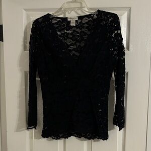 Banana Republic Black Lace Blouse